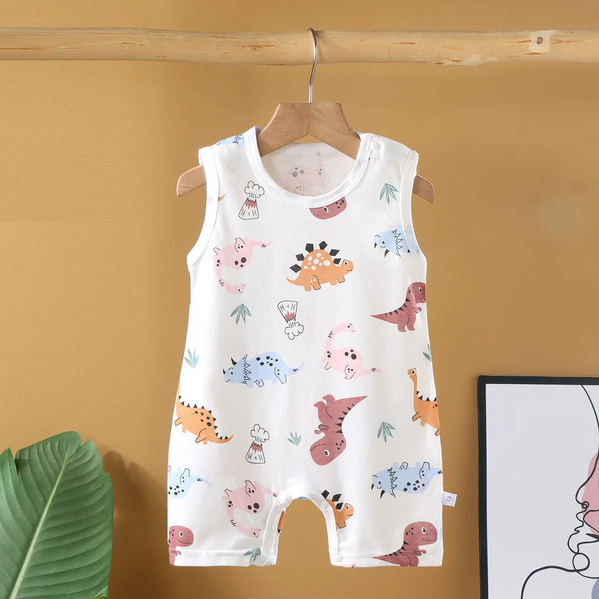 Baby Cotton Romper – Unisex Sleeveless Striped Bodysuit | 0–20 Months - photo 12