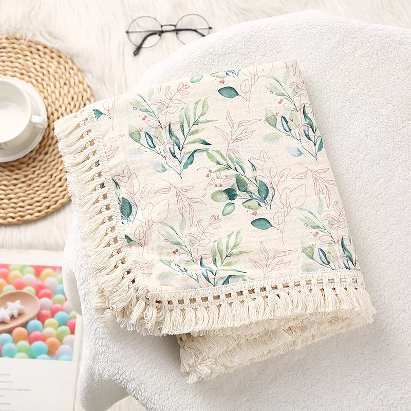 Bear Print Cotton Muslin Baby Blanket - Kindle Kids ABC - view 5