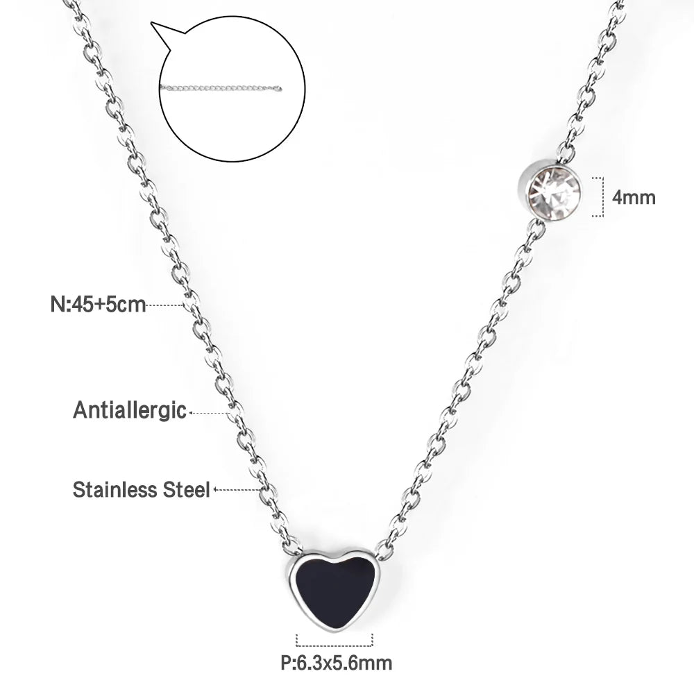 Girls Heart Pendant Necklace - Stainless Steel Mini Charm 5-10Y - photo 11