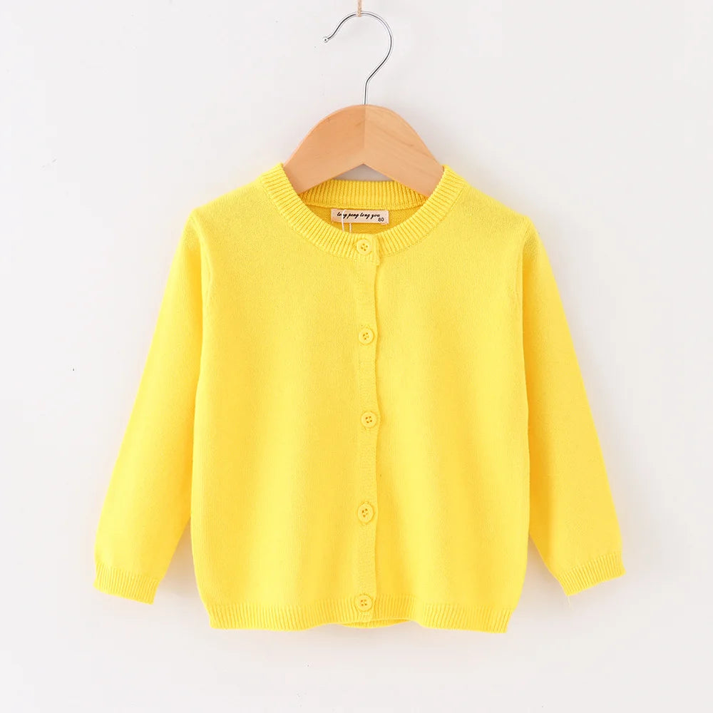 Knit Cotton Baby Cardigan — Open-Front Soft Toddler | 6M–4Y