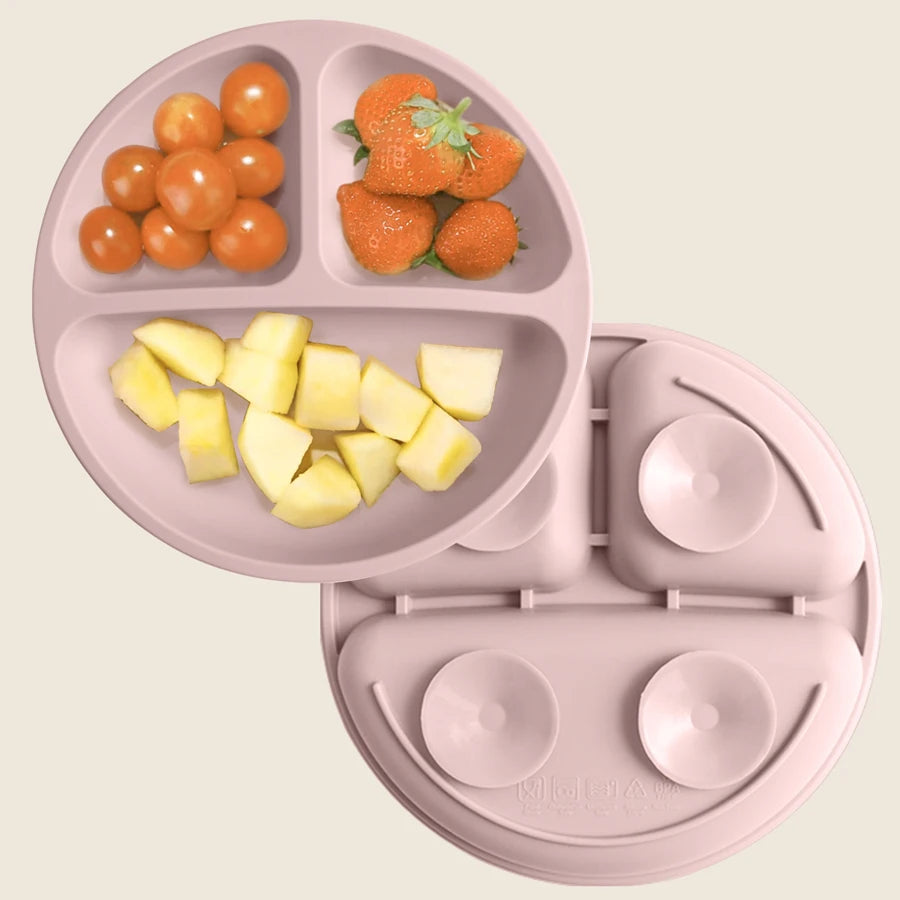 Silicone suction plate BPA-free divided baby dish