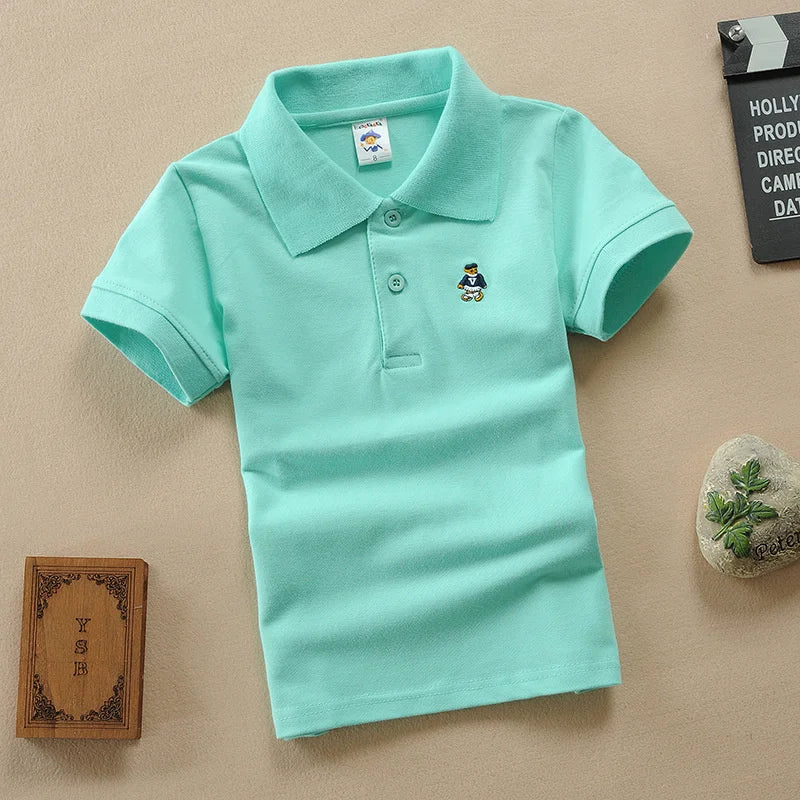 Boys Short Sleeve Polo T-Shirt 2-9Y - photo 3