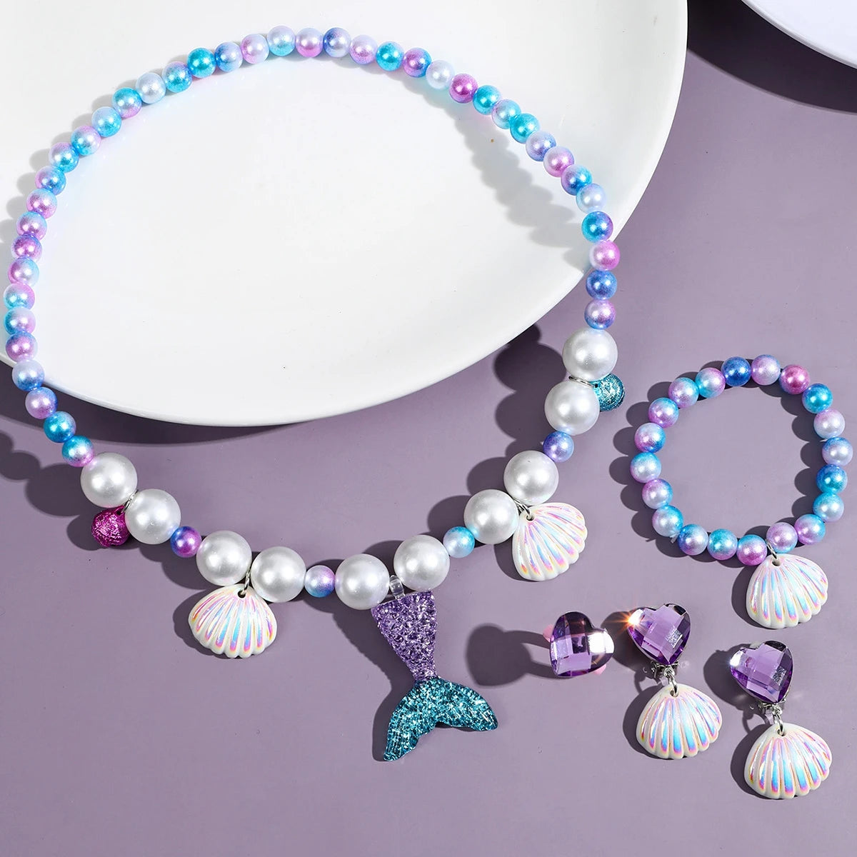 Princess Mermaid Necklace & Bracelet Set - Kindle Kids ABC