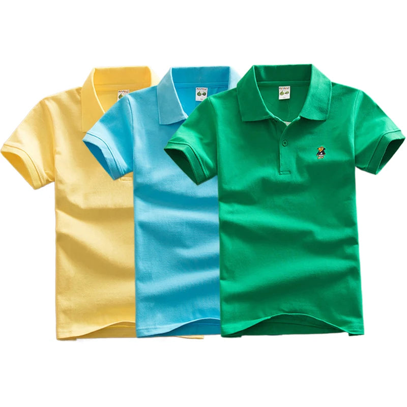 Boys Short Sleeve Polo T-Shirt 2-9Y - photo 1