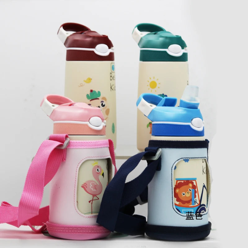Kids Insulated Straw Water Bottle — 400ml Stainless Steel | Toddler+ - photo 5