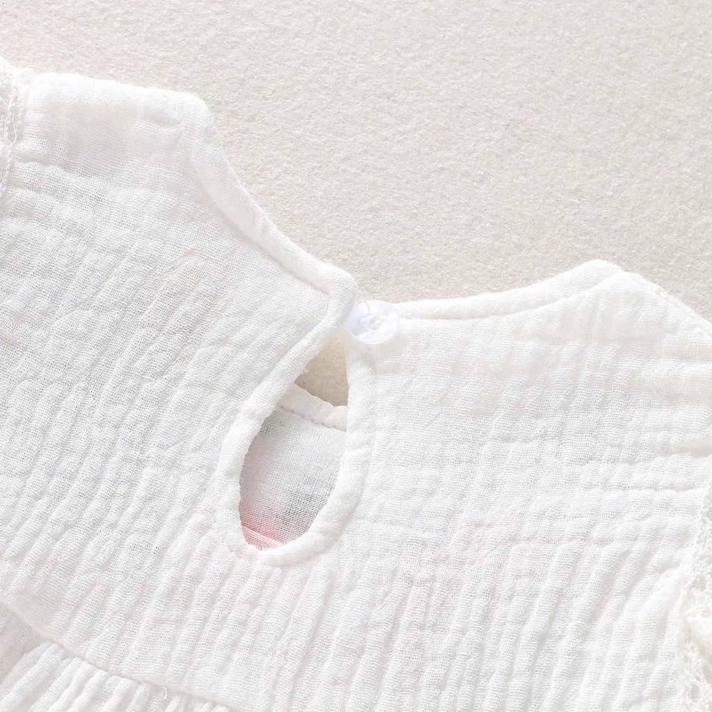 Baby Girls Cotton Linen Embroidery Swing Dress - photo 4