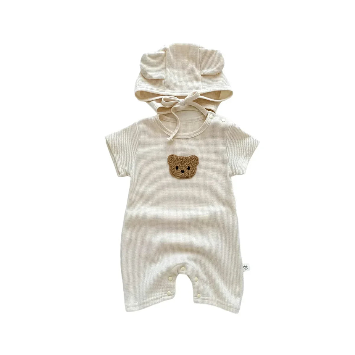 Waffle Cotton Bear Romper - Kindle Kids ABC - view 6