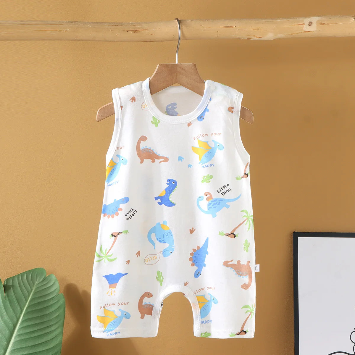 Baby Cotton Romper – Unisex Sleeveless Striped Bodysuit | 0–20 Months - photo 21