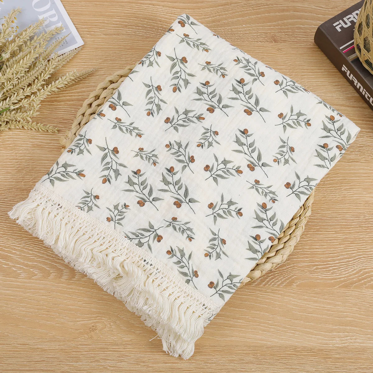 Bear Print Cotton Muslin Baby Blanket - Kindle Kids ABC - view 18