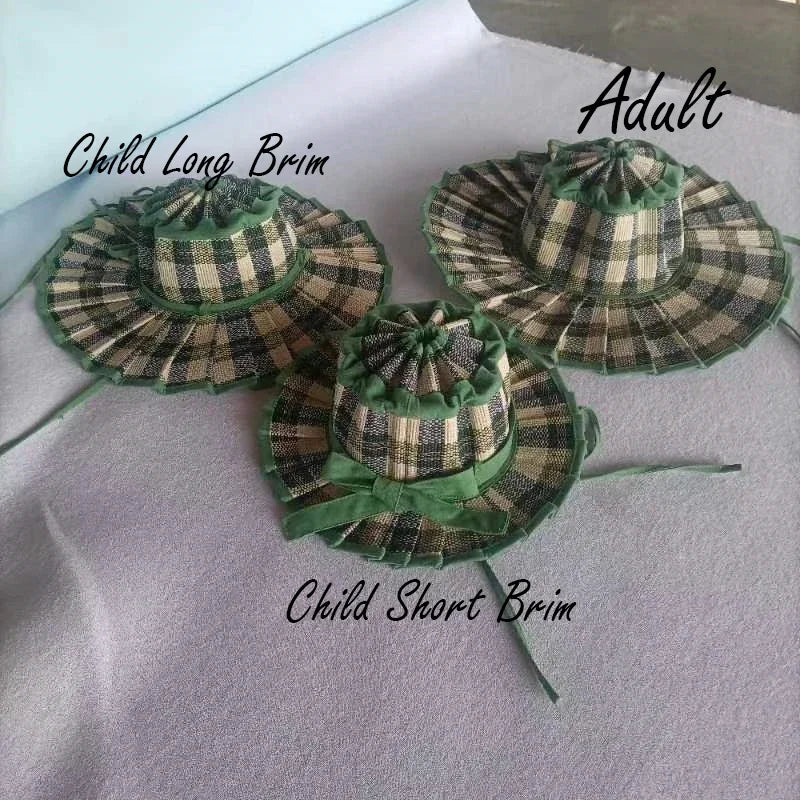 Panama Straw Sun Hat - Foldable Hand-Woven with Plaid Bow - Kids & Adults - photo 23