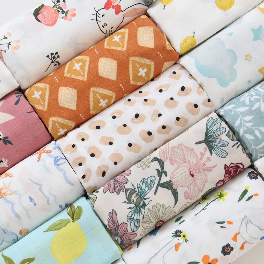 Bamboo Cotton Muslin Baby Swaddle Blanket - Kindle Kids ABC - view 2