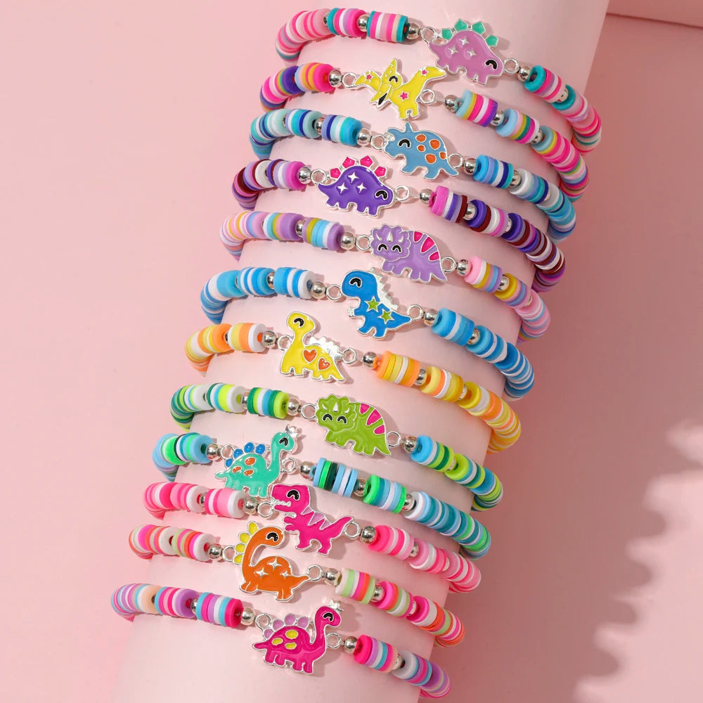 Girls' Charm Bracelets 12-pc — Unicorn Cat Flower Beaded | 5–10Y - photo 10