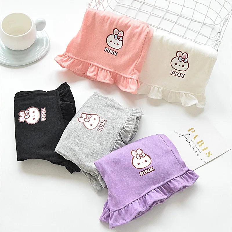 Girls Cotton Print Frill Shorts Cute Bow Ruffle - photo 2