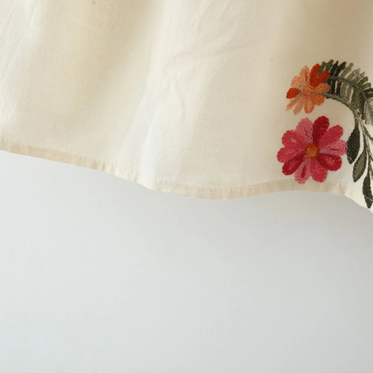 Baby Girls Summer Embroidered Dress – Puff Sleeve Cotton | 6M–3Y - photo 5