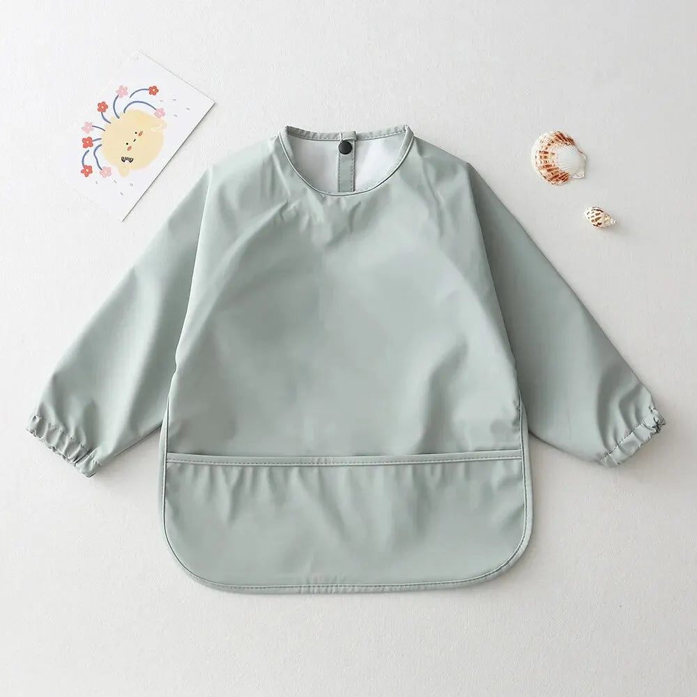 Cotton Long-Sleeve Baby Feeding Bib Smock - Kindle Kids ABC - view 12