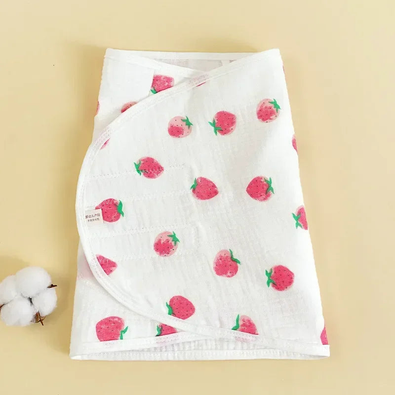Anti-startle muslin cotton swaddle wrap for newborn baby sleep