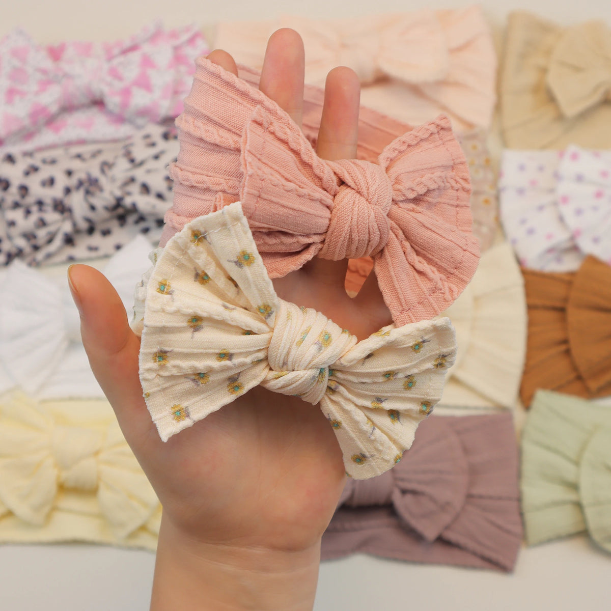 Cotton Baby Headbands with Bows - Kindle Kids ABC - view 3