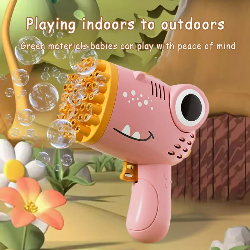 Dinosaur bubble machine 40-hole electric bubble blower