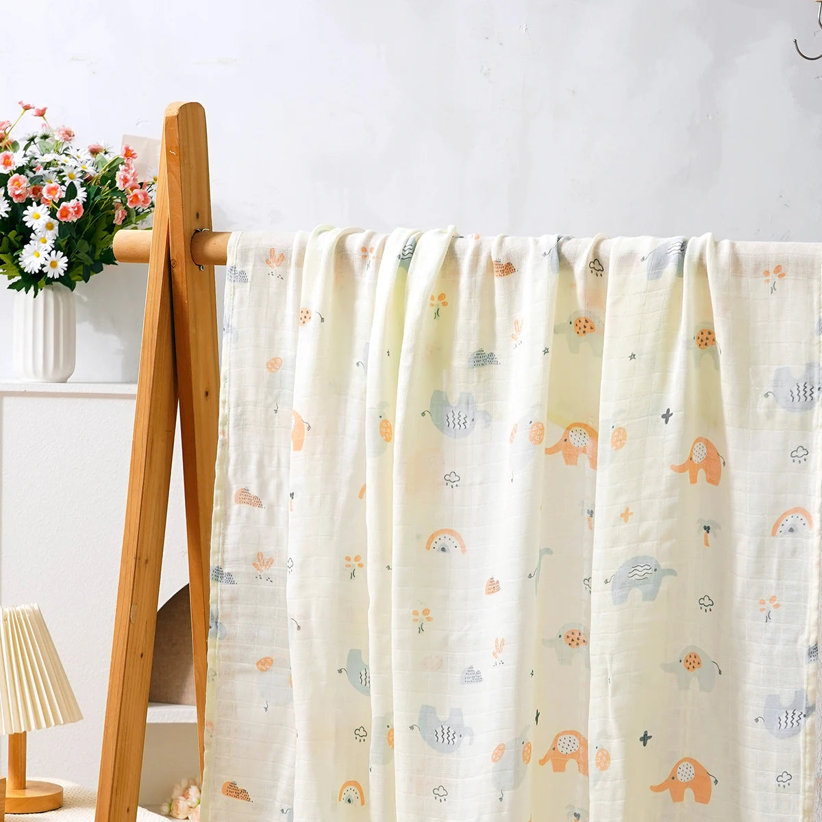 Bamboo Cotton Muslin Baby Swaddle Blanket - Kindle Kids ABC - view 20