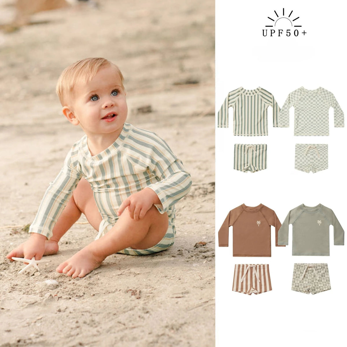 Boys UV Rash Guard 2-Piece Swim Set - photo 1
