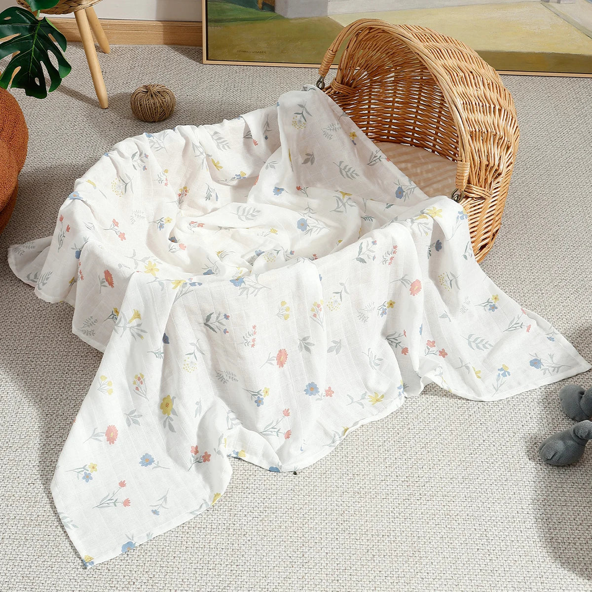 Bamboo Cotton Muslin Baby Swaddle Blanket - Kindle Kids ABC - view 3