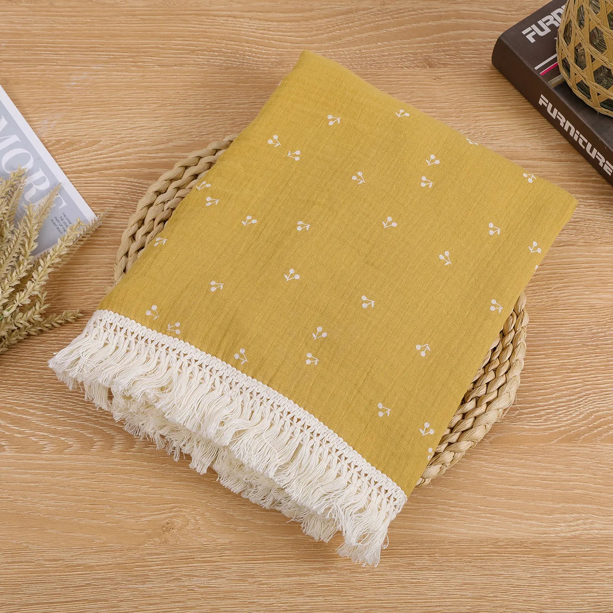 Bear Print Cotton Muslin Baby Blanket - Kindle Kids ABC - view 11