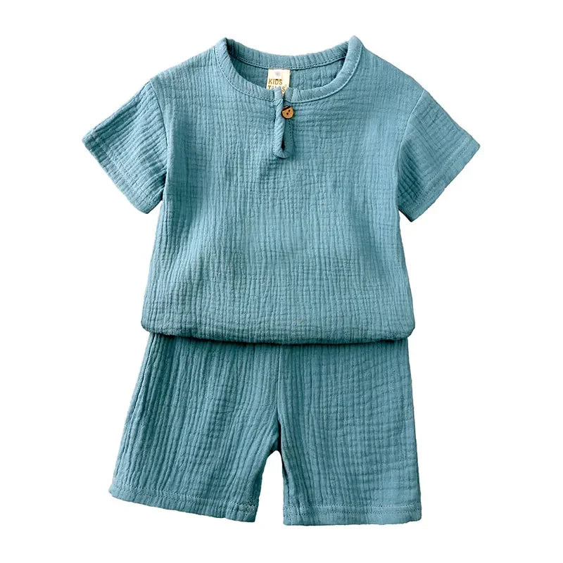 Boys Cotton Linen Top & Shorts Set 2-7Y - photo 8