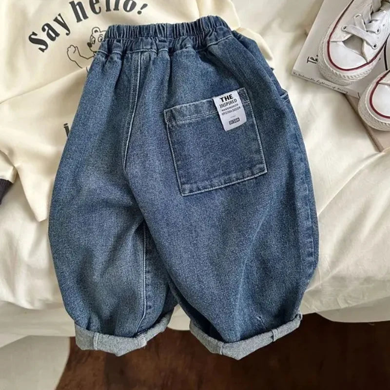 Cotton Denim Harem Pants - Kindle Kids ABC - view 7