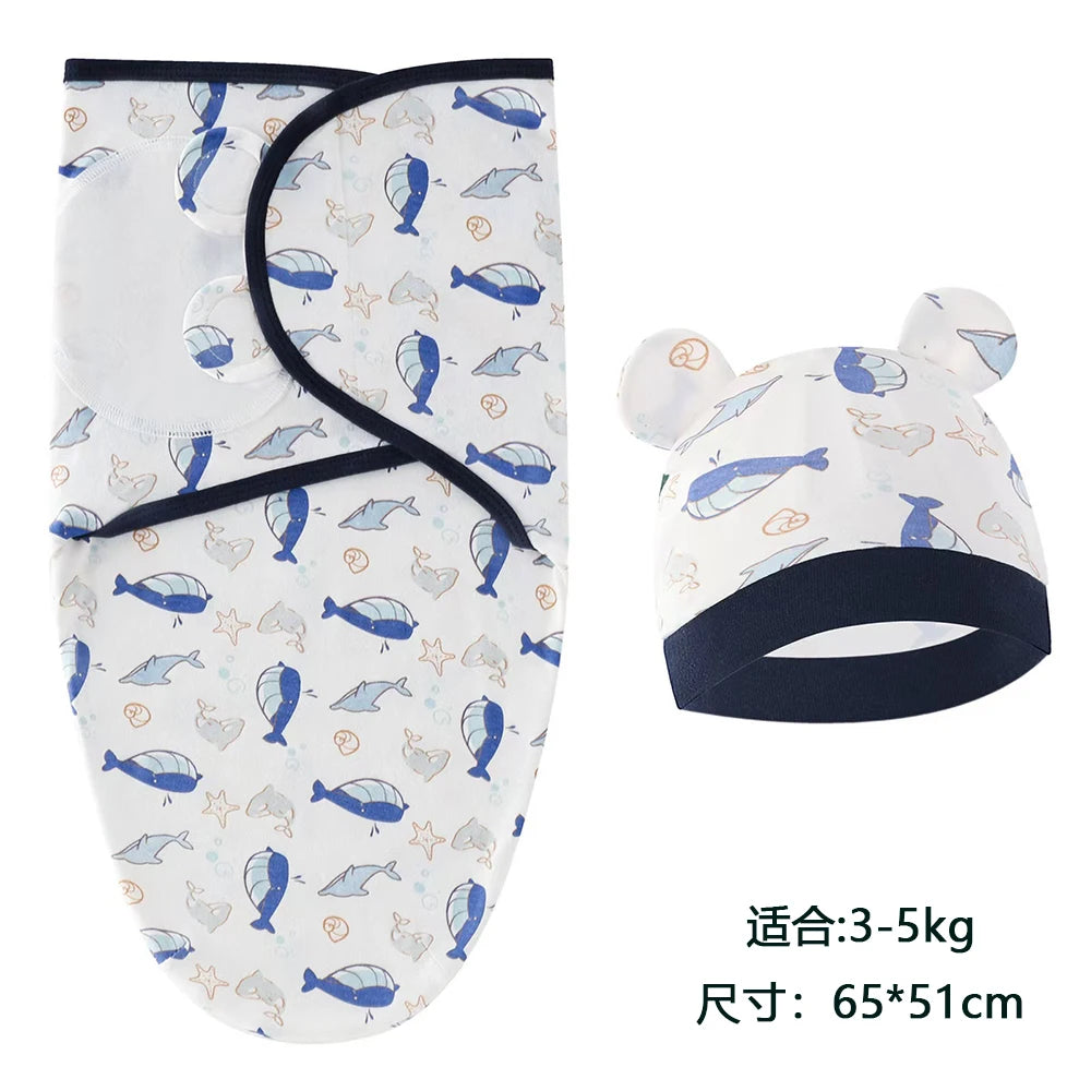 Cotton Baby Swaddle Wrap & Hat Set - Kindle Kids ABC - view 22