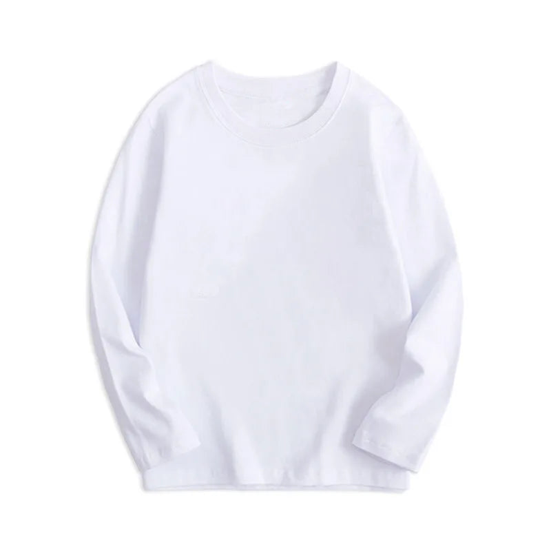 Kids cotton long-sleeve tee, 7 solid colours - Kindle Kids ABC - view 5