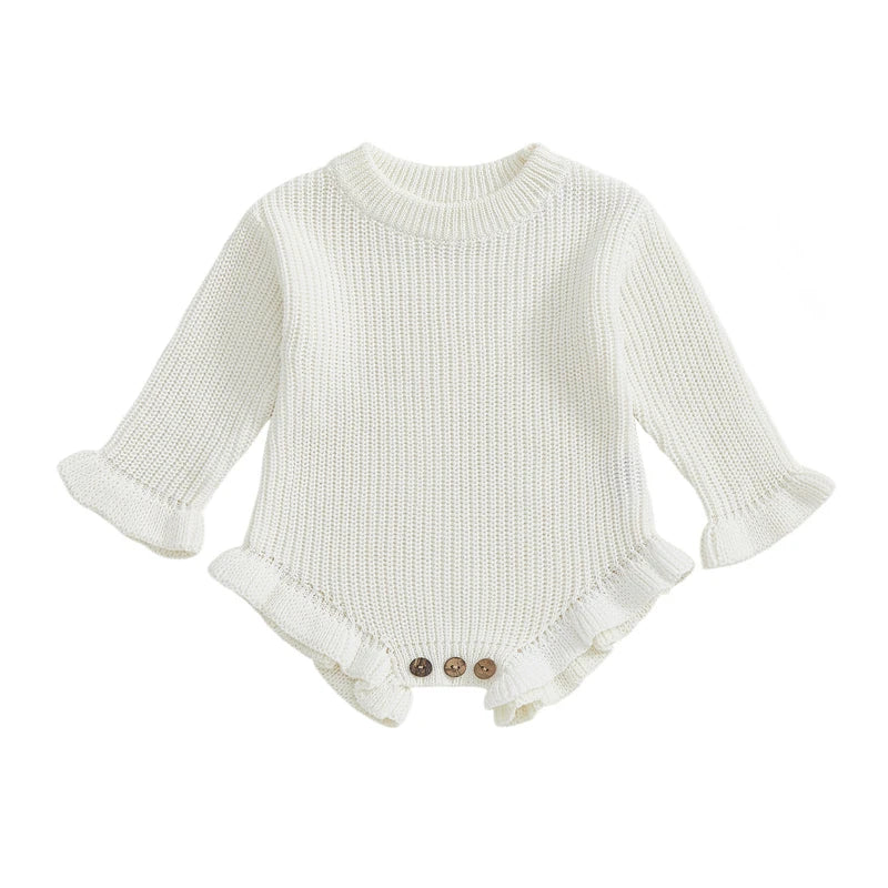 Ribbed Knit Cotton Baby Romper - Kindle Kids ABC - view 7