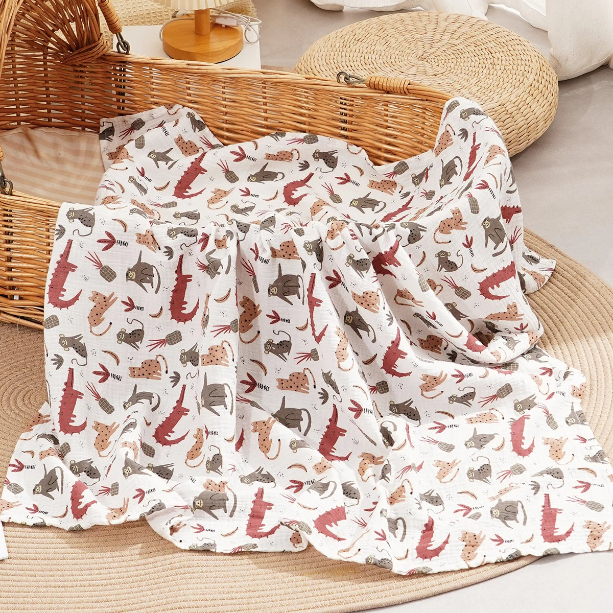 100% Cotton Muslin Baby Swaddle Wrap - Kindle Kids ABC - view 16