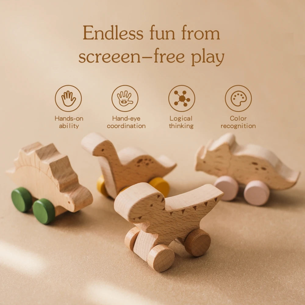 Wooden Beech Push Toy — Dinosaurs & Vehicles | 1-4Y - photo 5