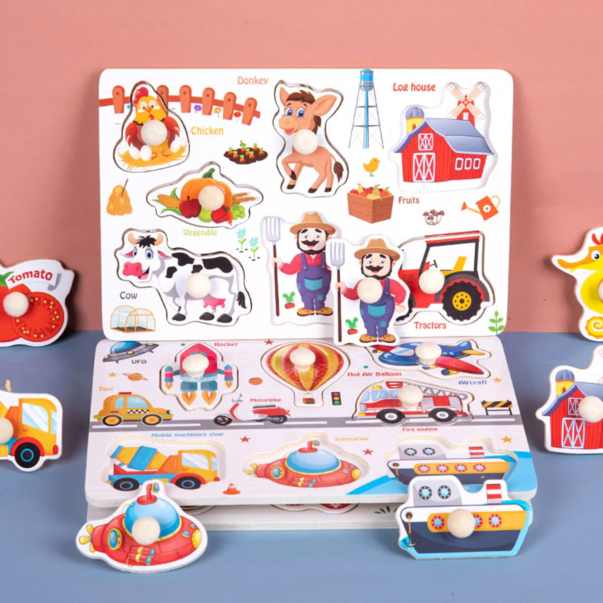 Montessori Wooden Jigsaw Puzzle — Animal & Shape Learning Board | Ages 1–4 - photo 1