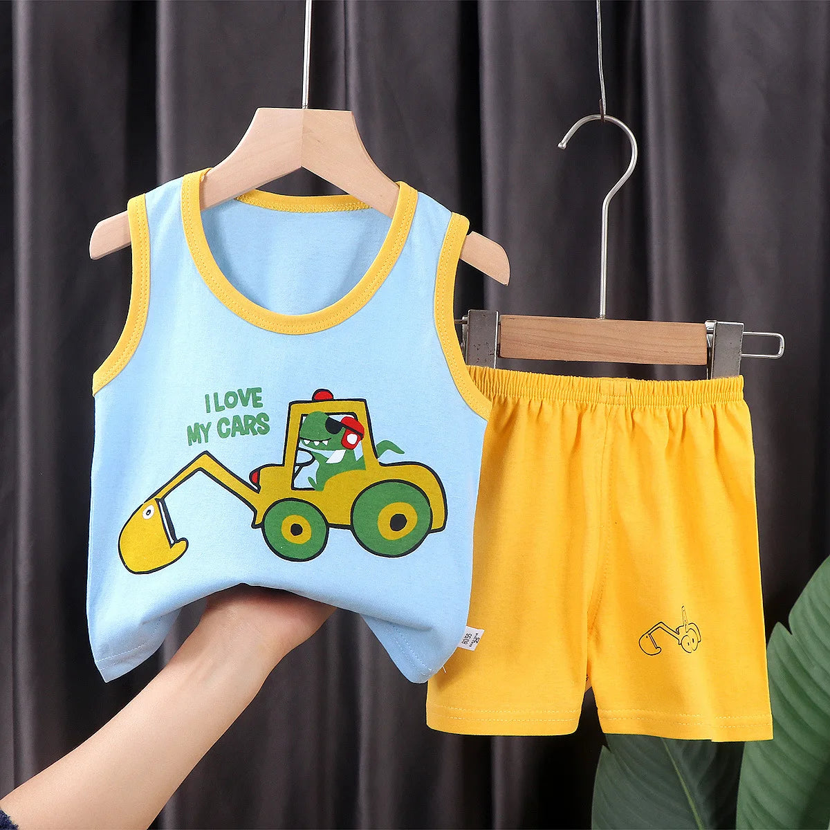 Kids summer sleeveless cotton vest and shorts set, ages 9M-8Y - photo 7