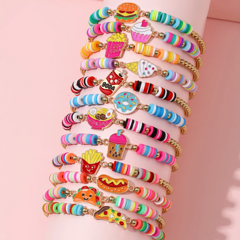 Girls' Charm Bracelets 12-pc — Unicorn Cat Flower Beaded | 5–10Y - photo 6