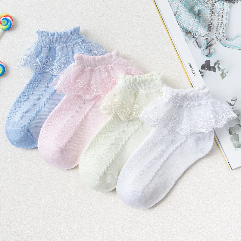 Cotton Lace Ruffle Baby Socks - Kindle Kids ABC - view 2