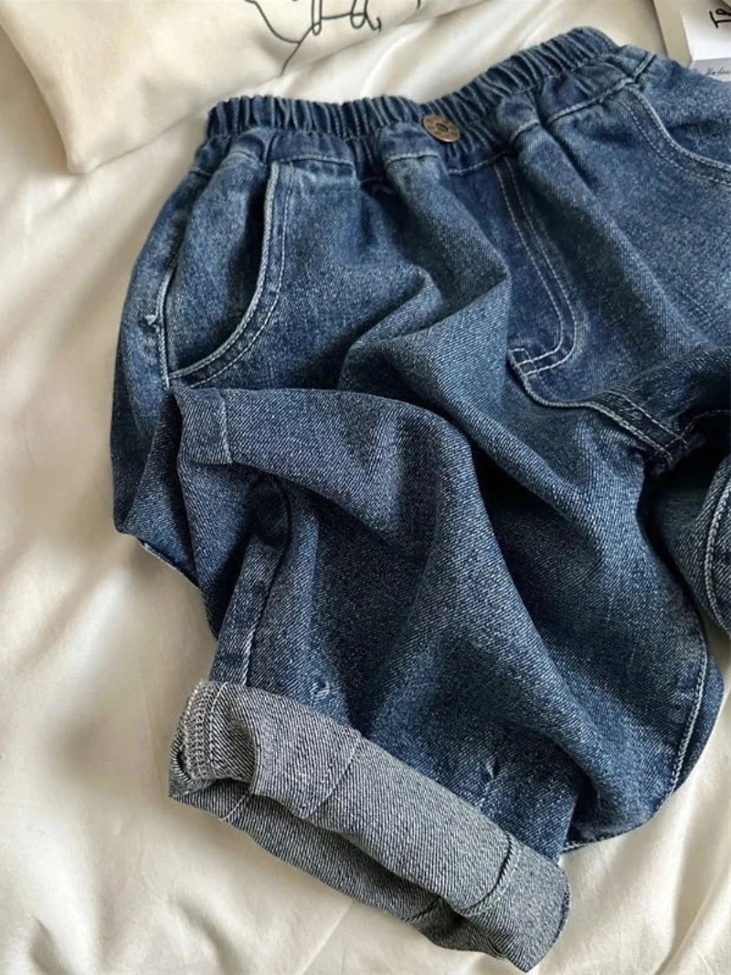 Cotton Denim Harem Pants - Kindle Kids ABC - view 5