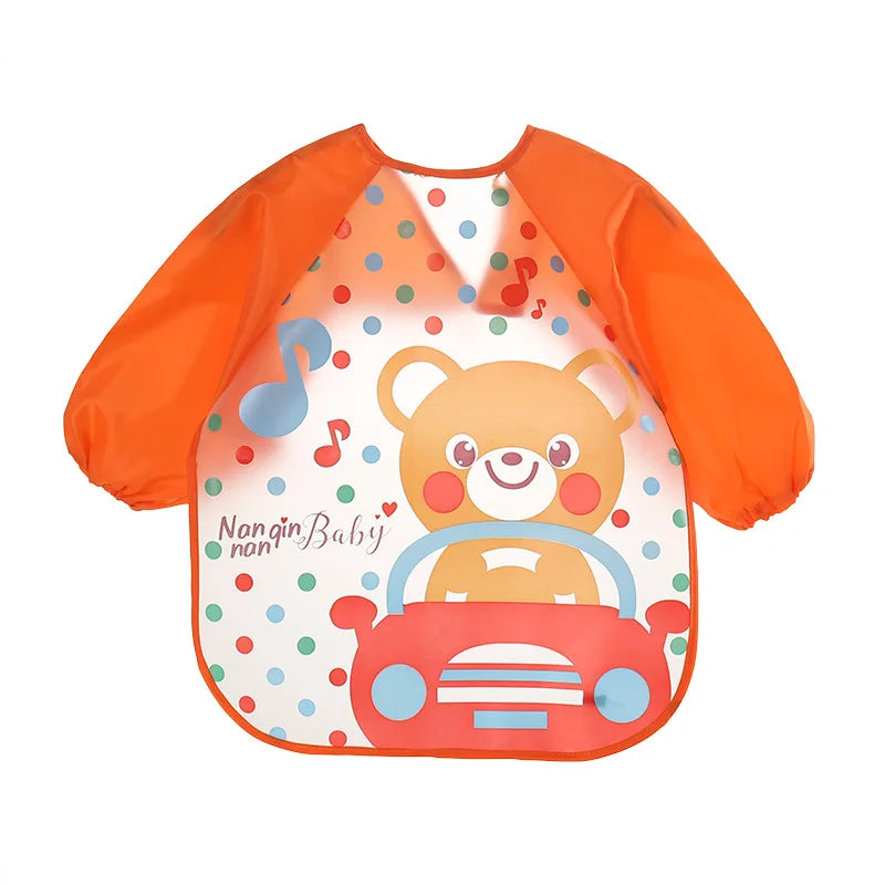 Long Sleeve Waterproof Baby Bib – EVA Feeding Smock | 0–3Y - photo 9
