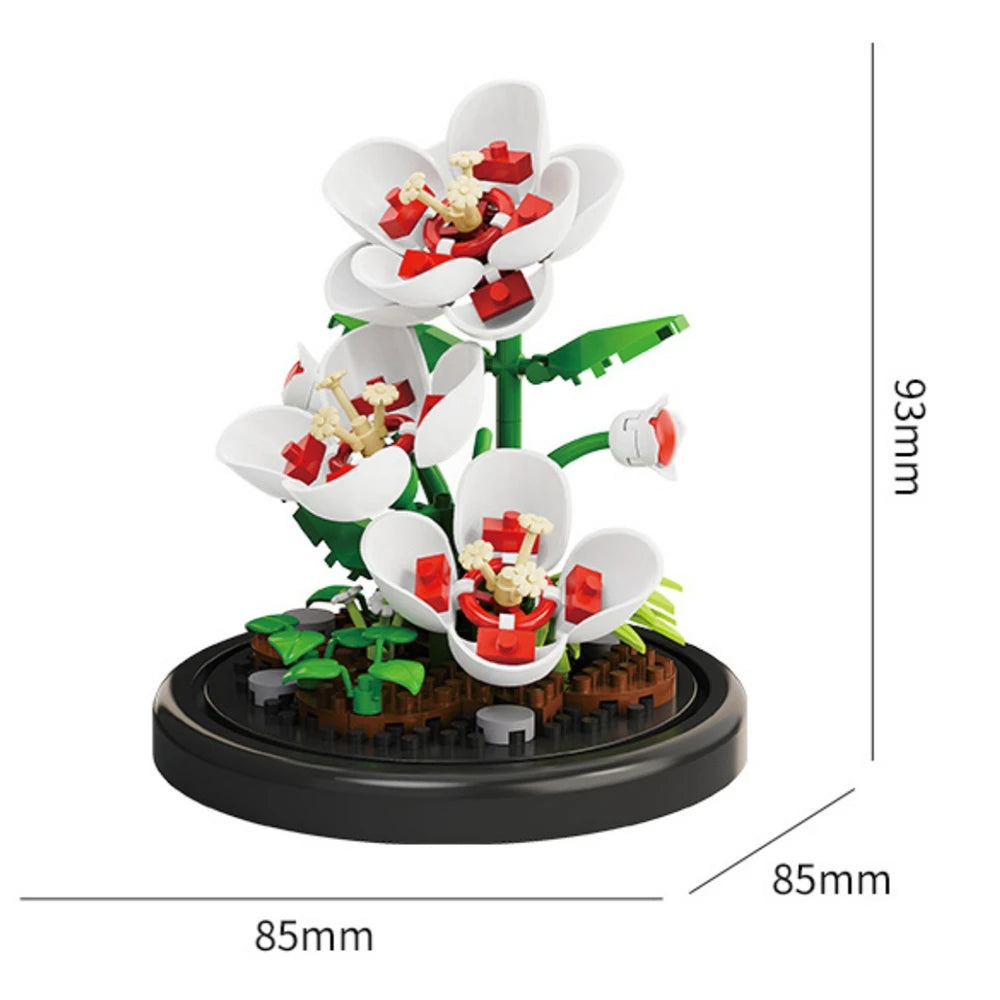 Flower pot building blocks micro brick bonsai kit, kids 6-12Y - photo 6