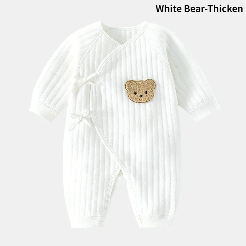Ribbed Bear Cotton Baby Romper - Kindle Kids ABC - view 24
