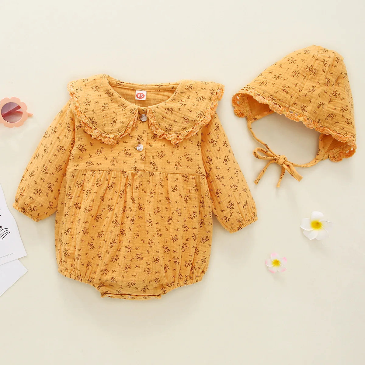 Floral Cotton Baby Romper - Kindle Kids ABC - view 6