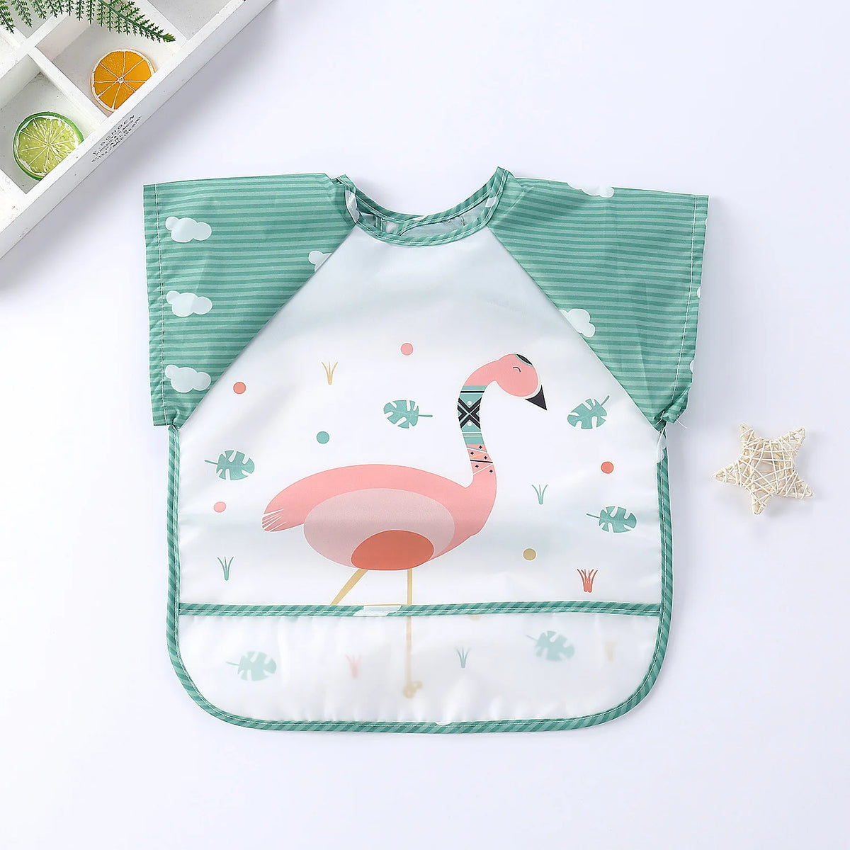 Long Sleeve Waterproof Baby Bib – EVA Feeding Smock | 0–3Y - photo 10