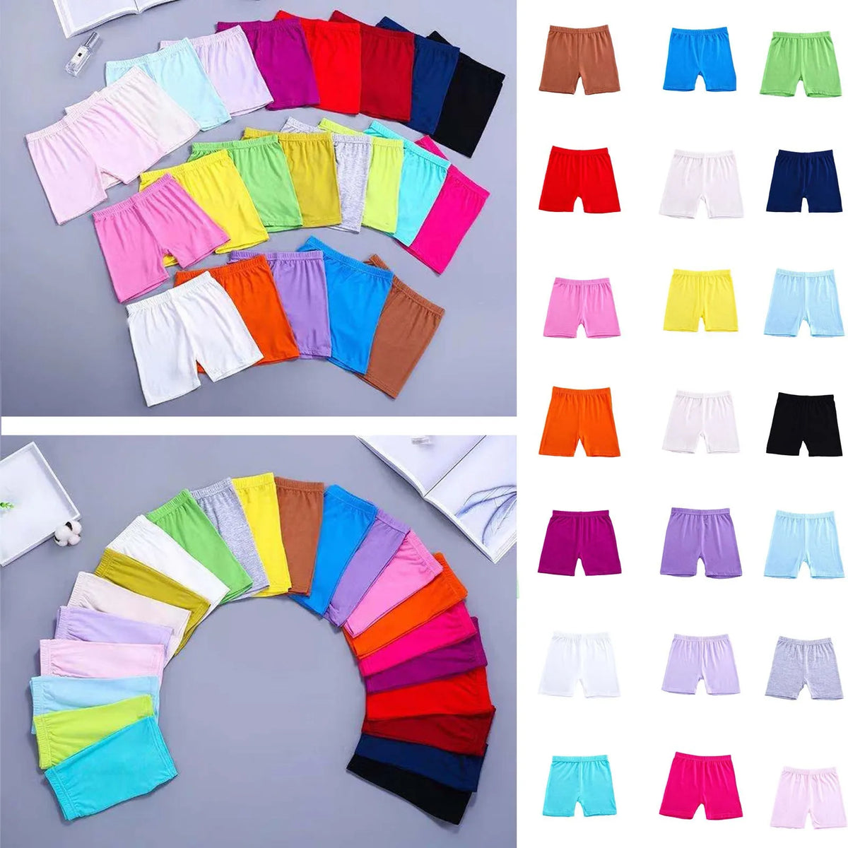 Girls cotton safety shorts under skirt