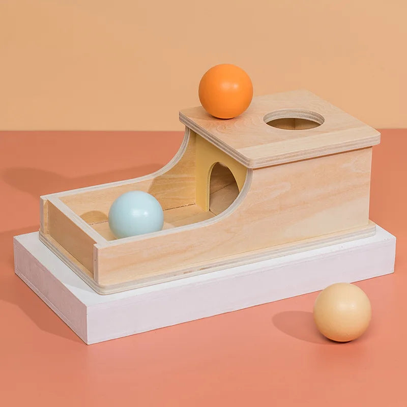 Montessori Wooden Activity Box — Coin, Ball & Drawer | 1-4Y - photo 5