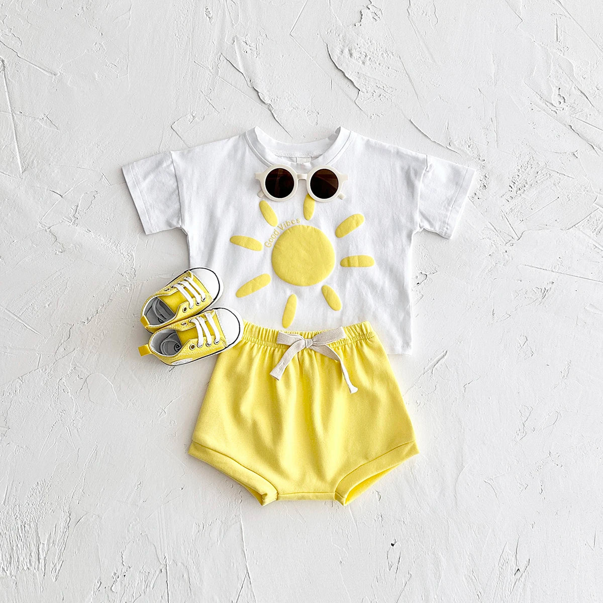 Baby Cotton Sunflower Tee & Shorts Set 6M-3Y - photo 7