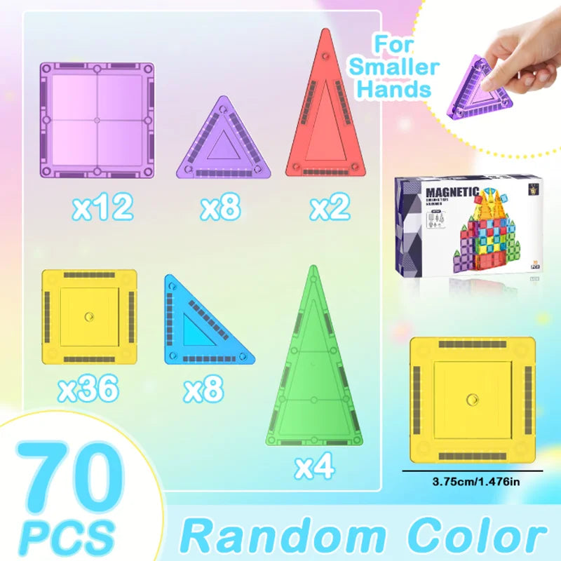 Mini Magnetic Tiles - Educational Building Blocks Set - photo 14
