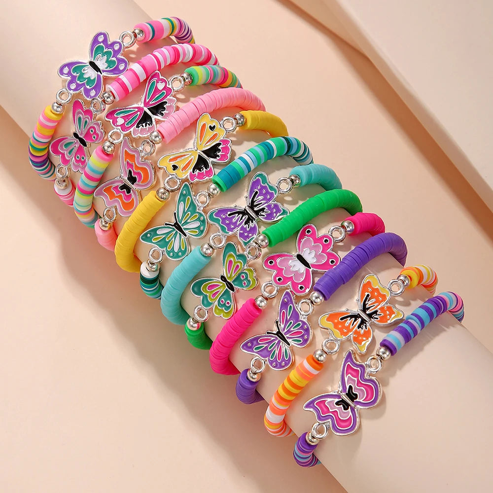 Girls' Charm Bracelets 12-pc — Unicorn Cat Flower Beaded | 5–10Y - photo 5