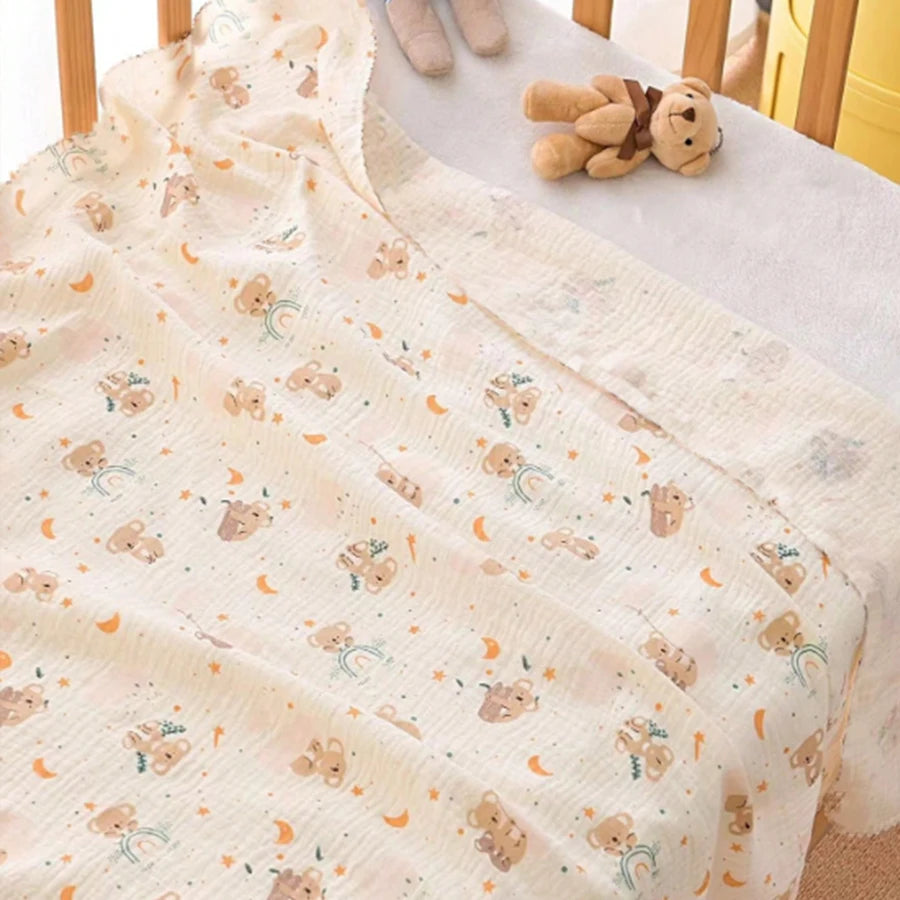 Double-Layer Cotton Muslin Baby Blanket - Kindle Kids ABC - view 2