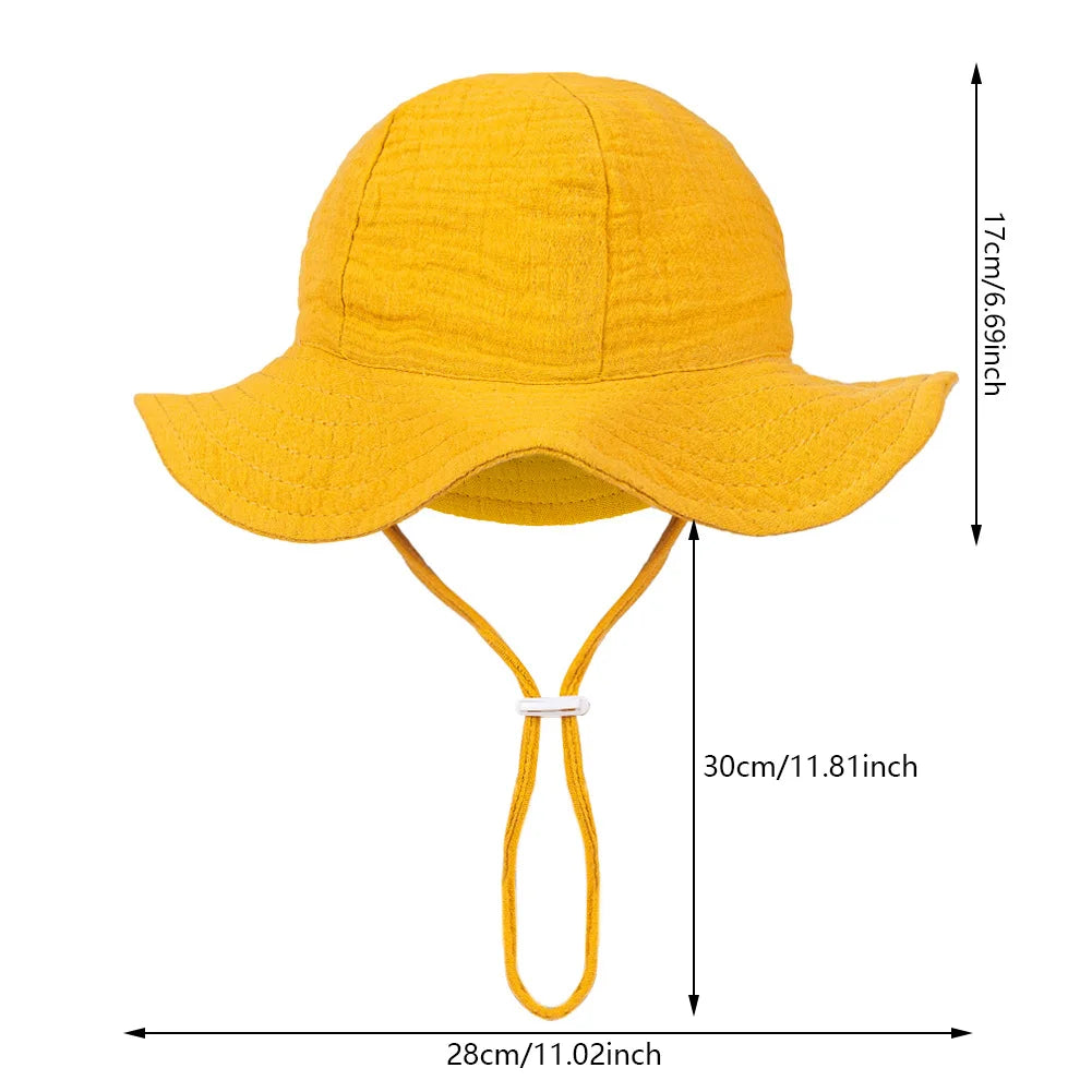 baby bucket sun hat floral and solid adjustable - photo 3